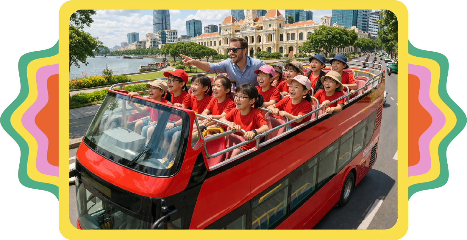 Tour tham quan thành phố trên xe bus 2 tầng